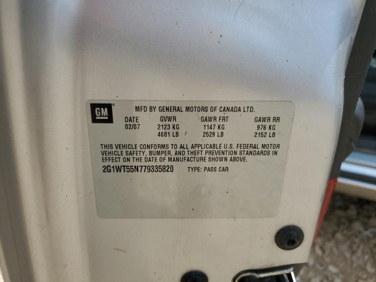 2007 Chevrolet Impala lt