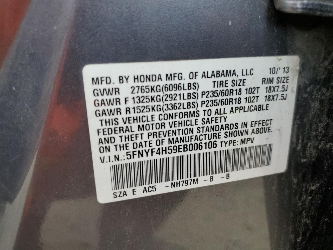 2014 Honda Pilot exl