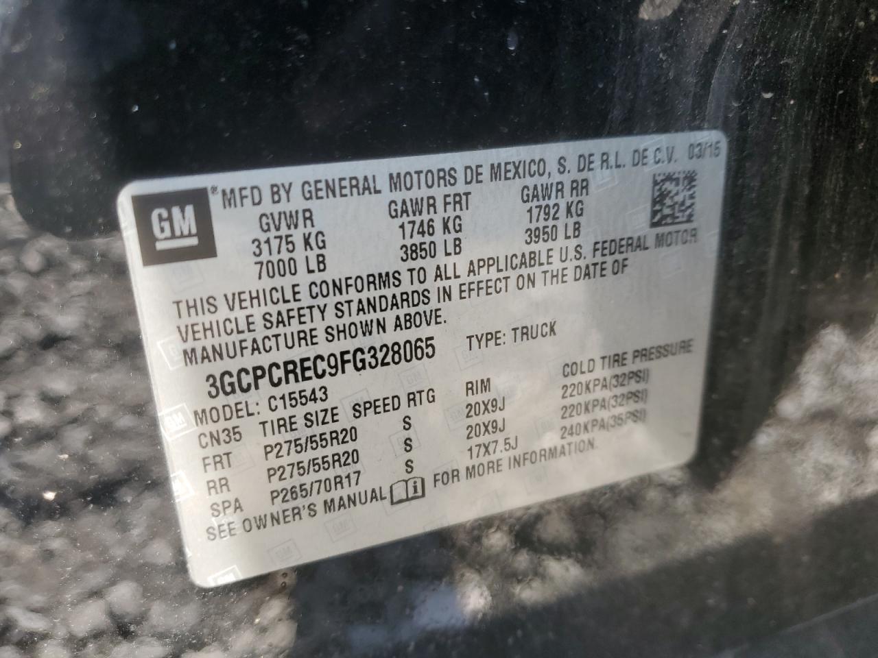 2015 Chevrolet Silverado C1500 lt