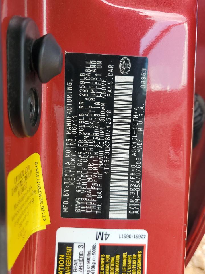 2011 Toyota Camry le