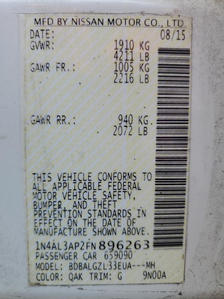 2015 Niss Altima 2.5