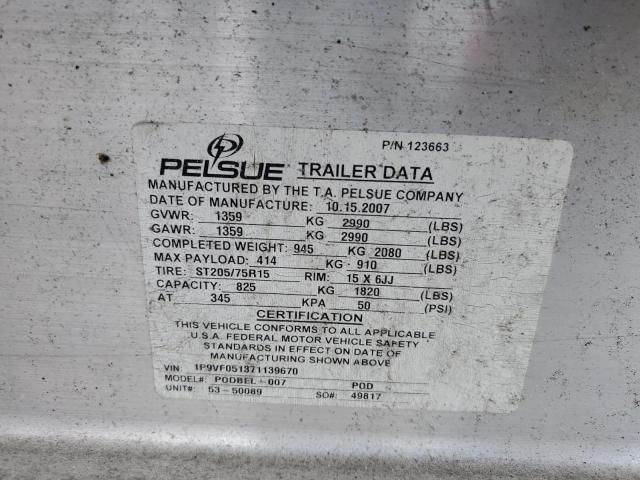 2007 Pelsue 2007 T.A. Pelsue Fiber Optic Splicing Trailer