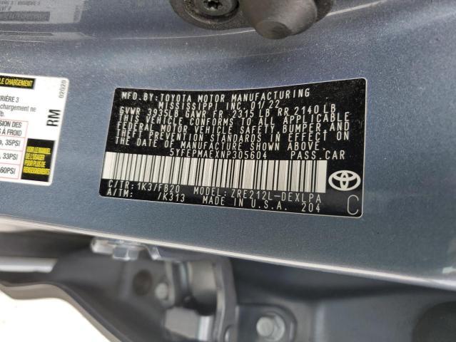 2022 Toyota Corolla le