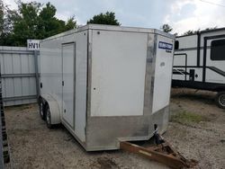 Salvage trucks for sale at Fort Wayne, IN auction: 2022 Sure-Trac STW8414TA Enclosed Cargo Trailer