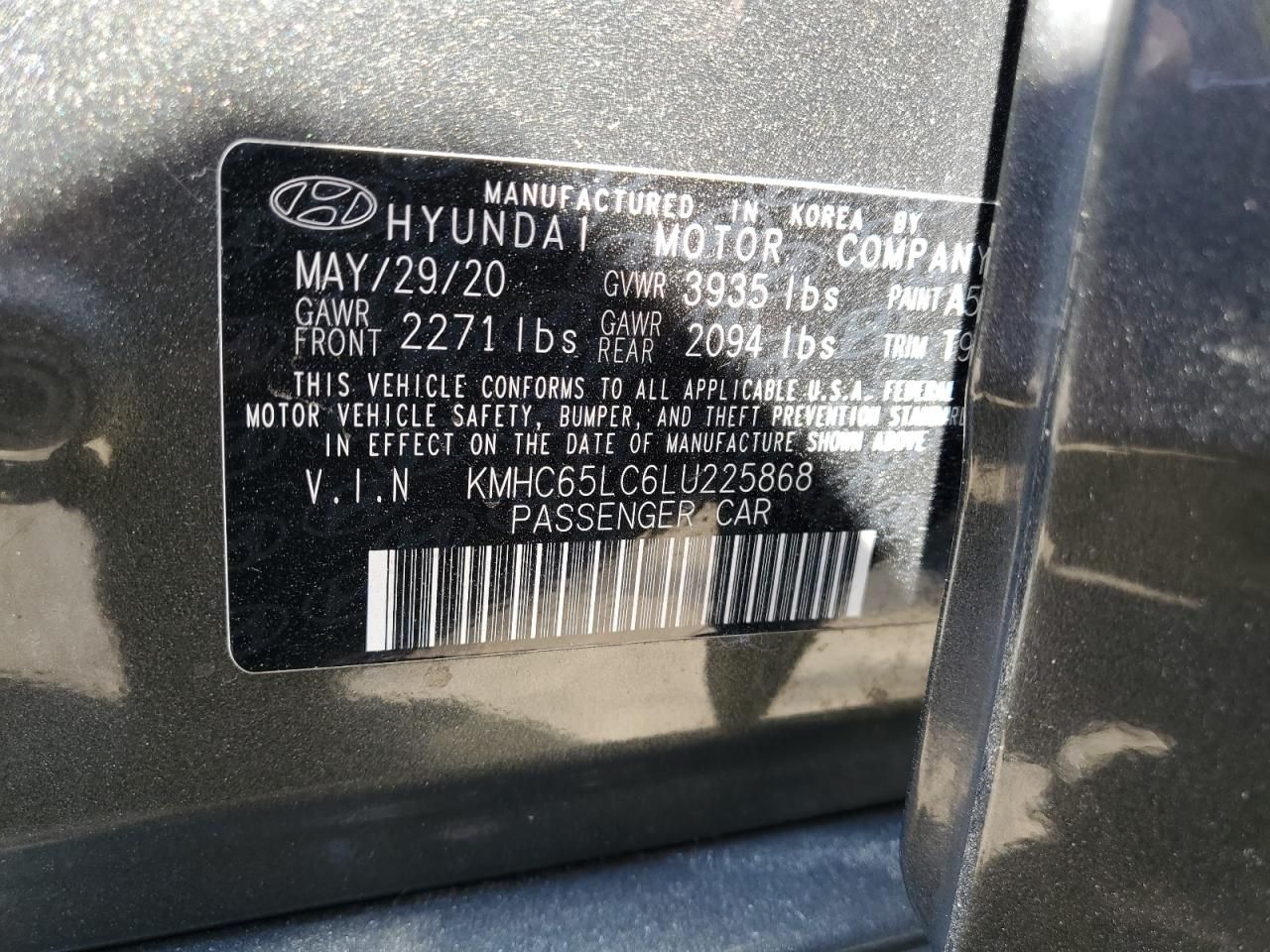 2020 Hyundai Ioniq Blue