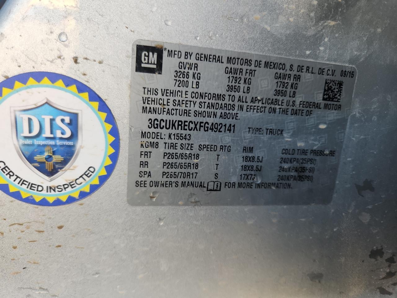 2015 Chevrolet Silverado K1500 LT