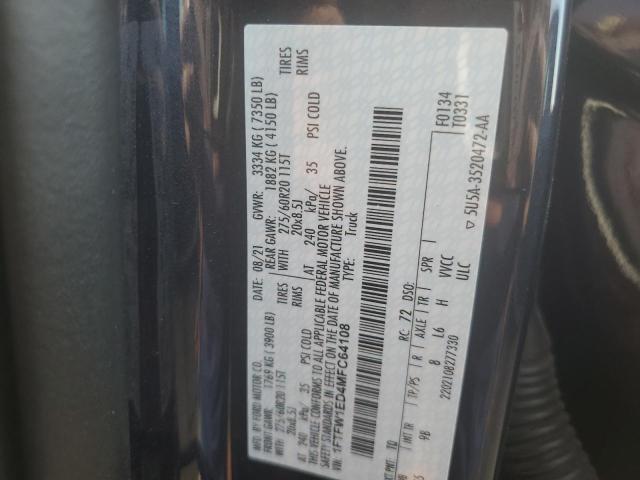 2021 Ford F150 Supercrew