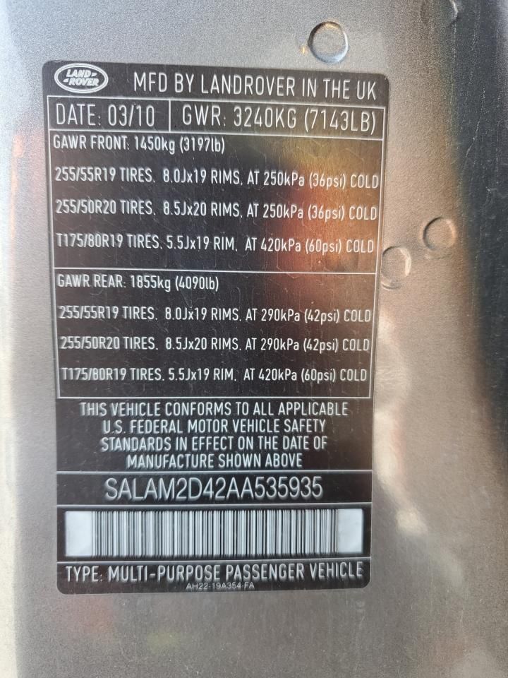 2010 Land Rover LR4 hse Plus