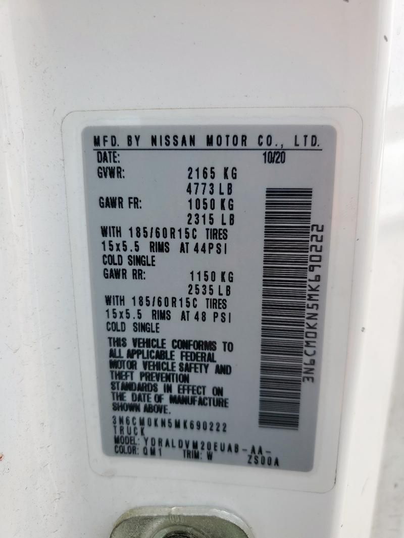 2021 Nissan NV200 2.5S