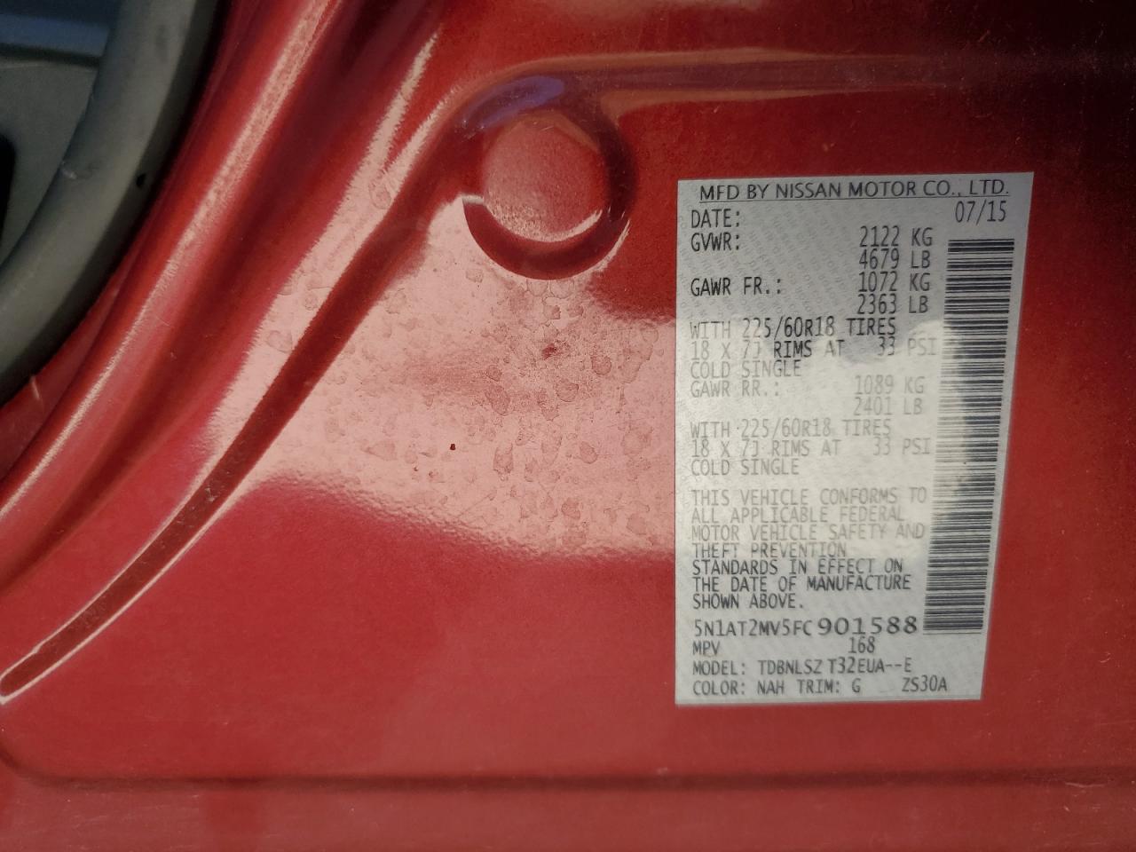 2015 Niss An Rogue s