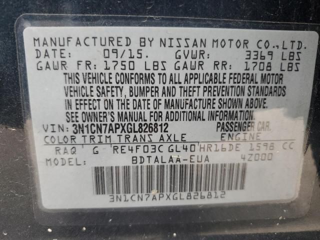 2016 Nissan Versa S