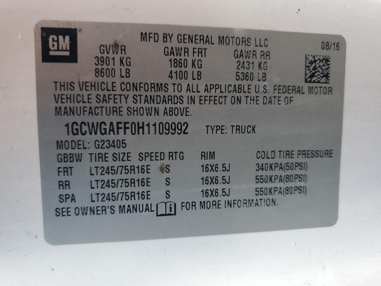 2017 Chevrolet Express G2500