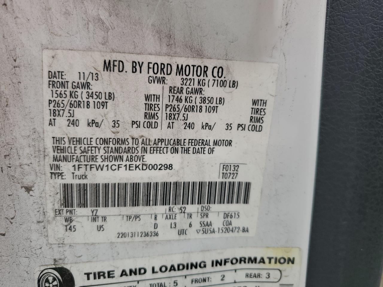 2014 Ford F150 Supercrew