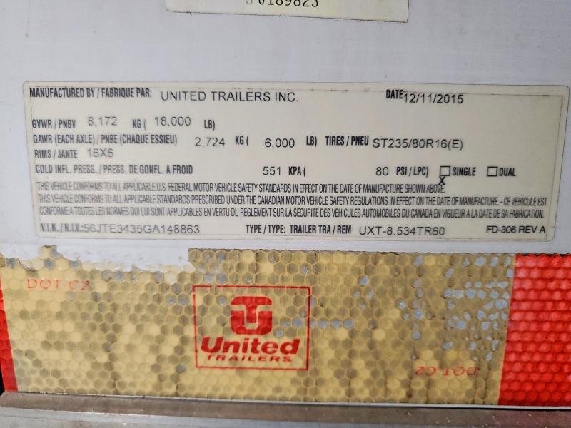 2016 United Trailer Trailers