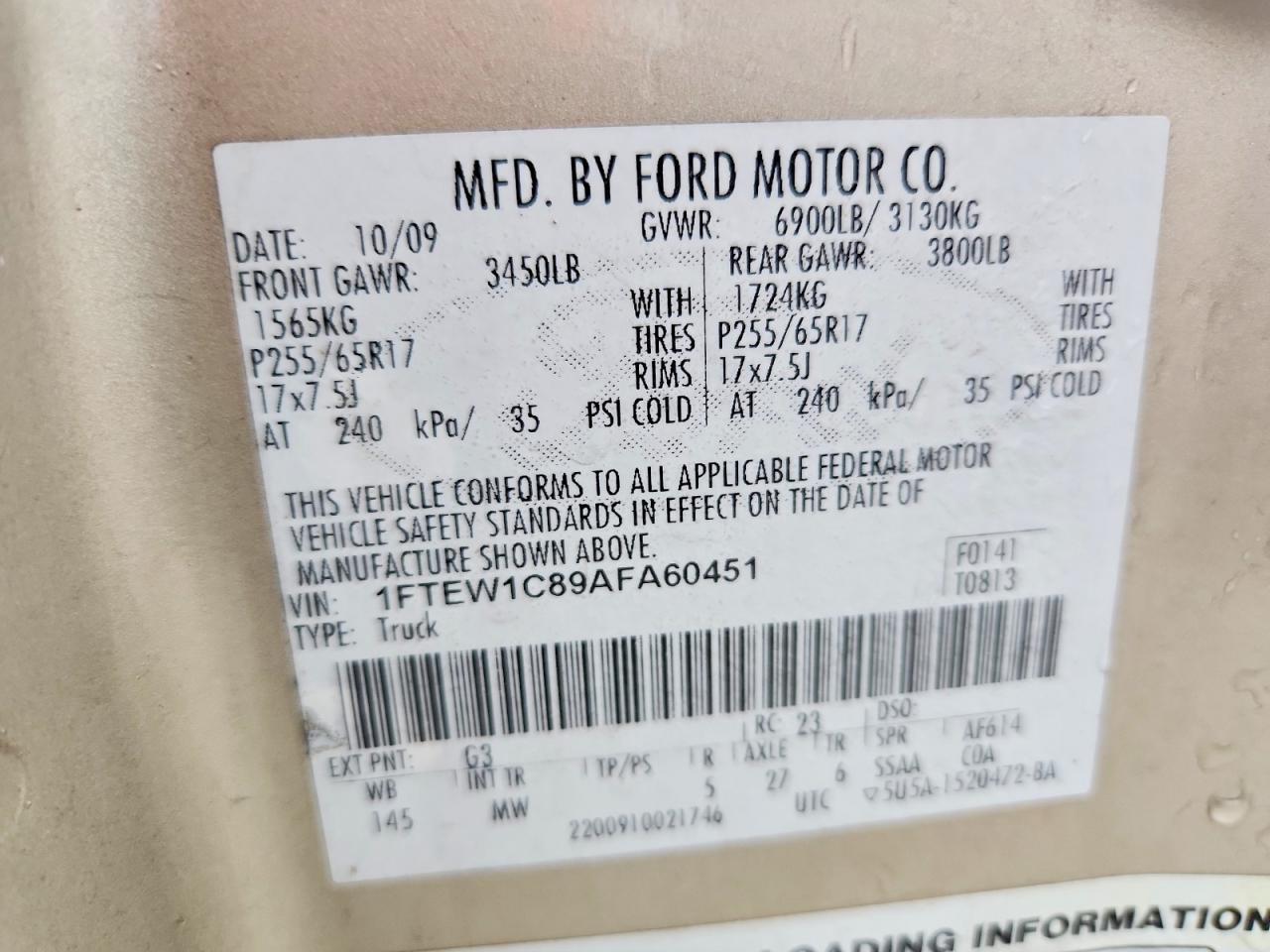 2010 Ford F150 Supercrew