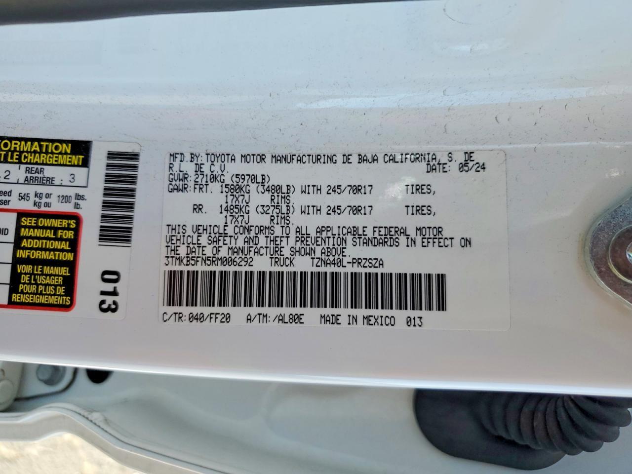 2024 Toyota Tacoma SR5