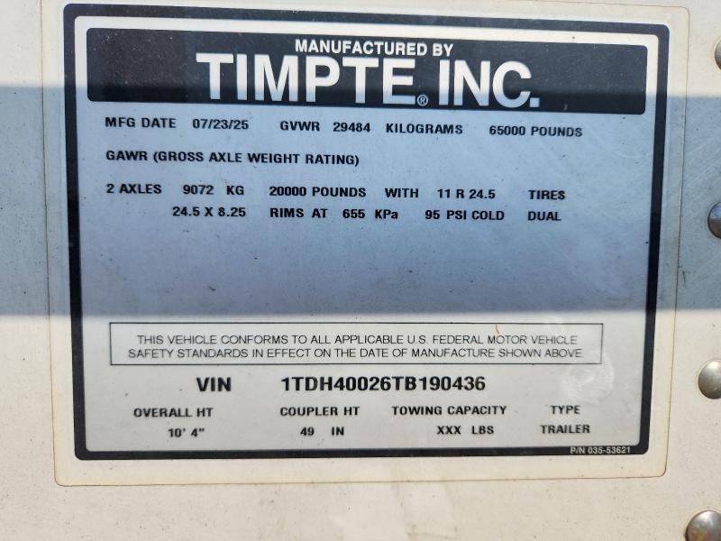 2026 Timpte TE Grain Trailer