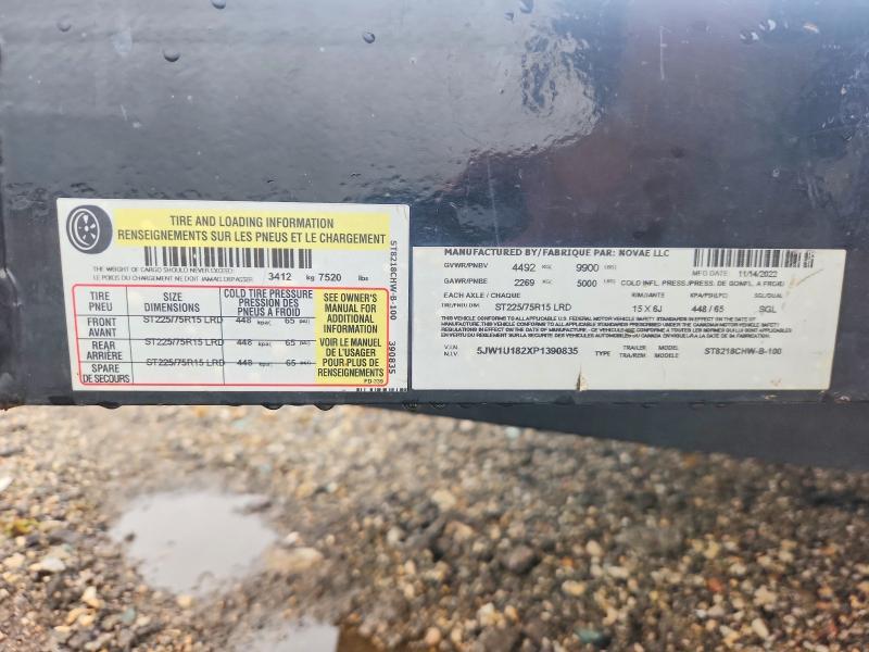 2023 Sure Trac ST8218CHW-B-100 Equipment Trailer