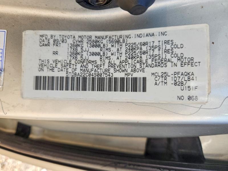 2004 Toyota Sienna xle Limited 7 Passenger