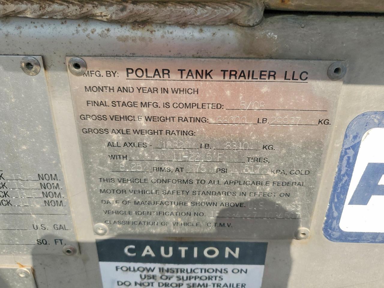 2008 Polar Tank Trailer Polar Tank-Tank Trailer