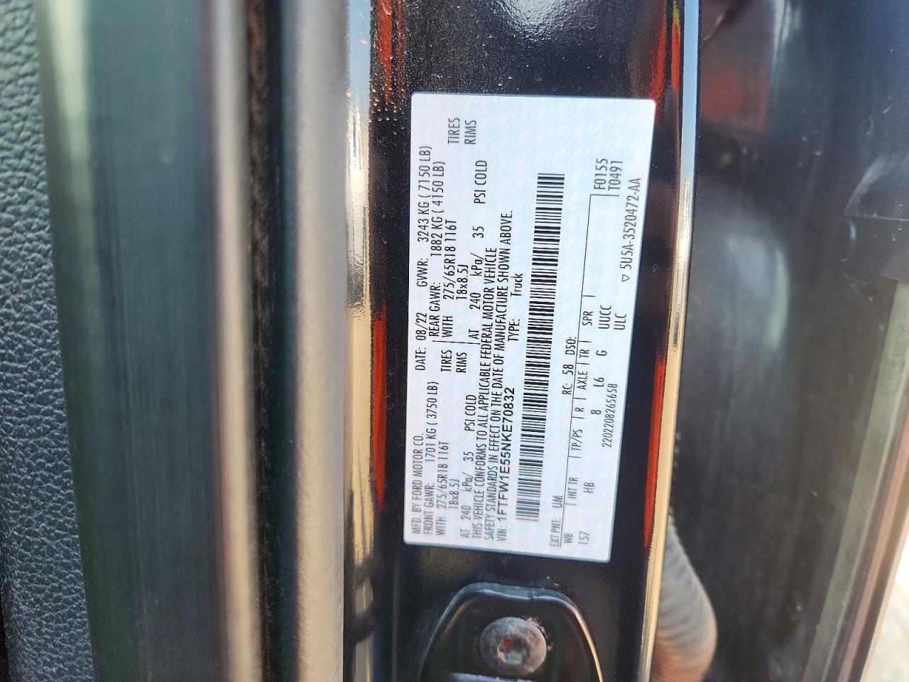 2022 Ford F150 Supercrew