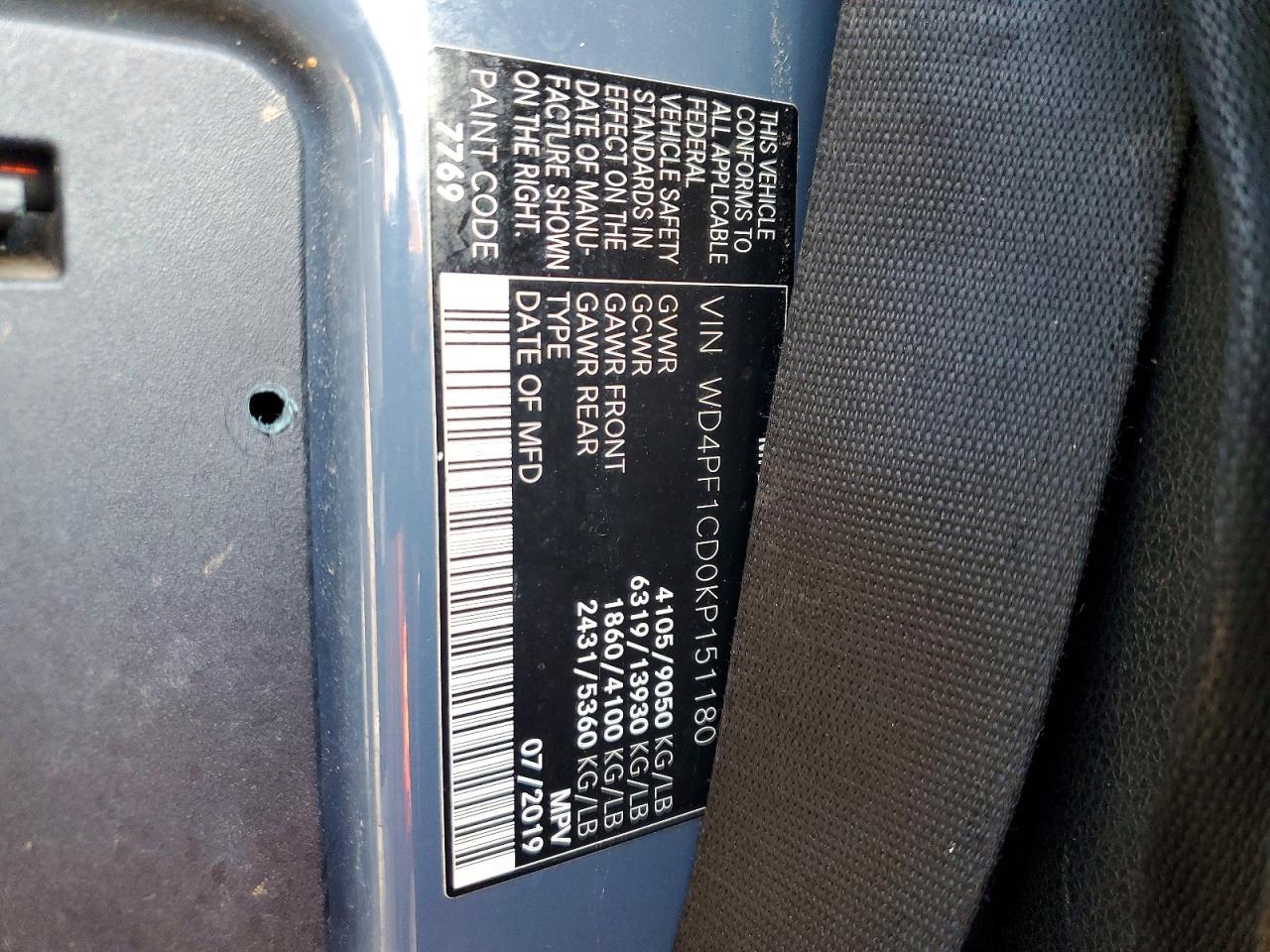 2019 Mercedes-Benz Sprinter 2500/3500