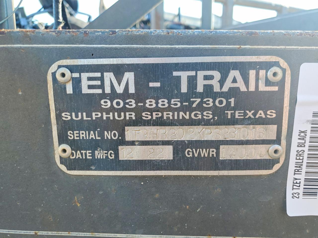 2023 Temp-Air 2023 TEM Trail Utility Trailer
