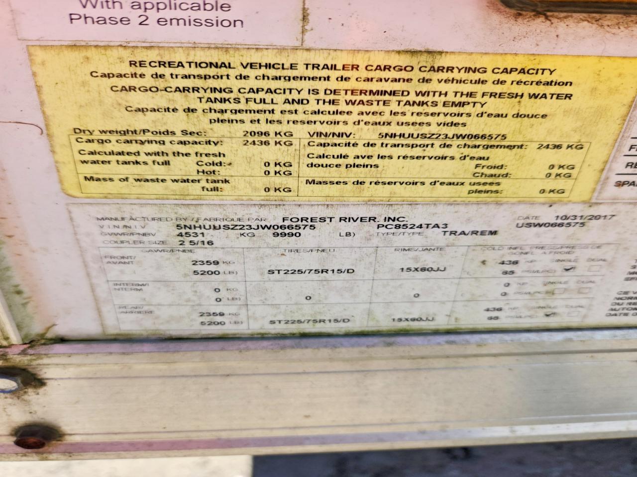 2018 Us Cargo Cargo Trailer