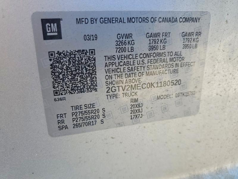 2019 GMC Sierra Limited K1500 SLE