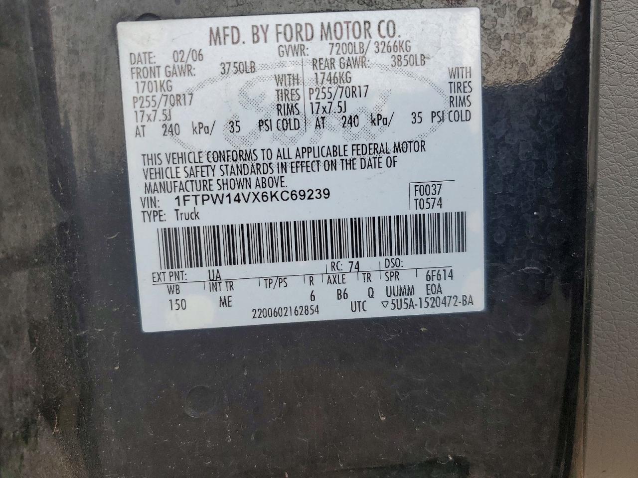 2006 Ford F150 Supercrew