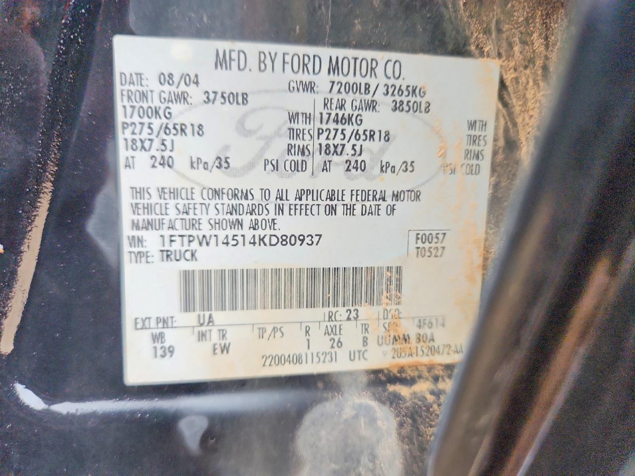 2004 Ford F150 Supercrew