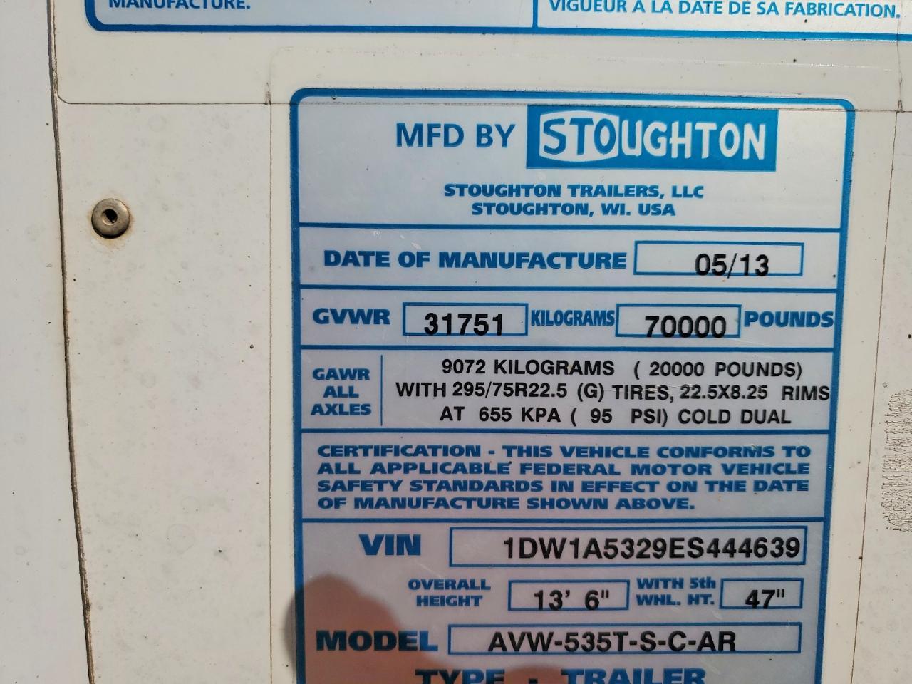 2014 Stoughton TL