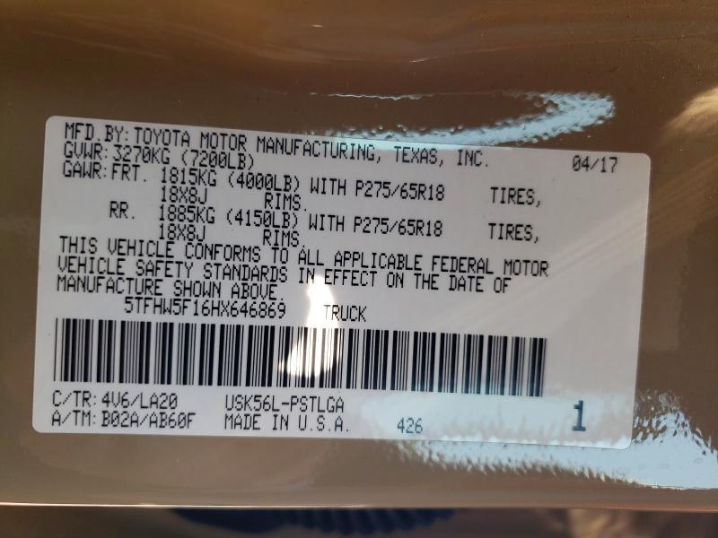 2017 Toyota Tundra Crewmax Limited