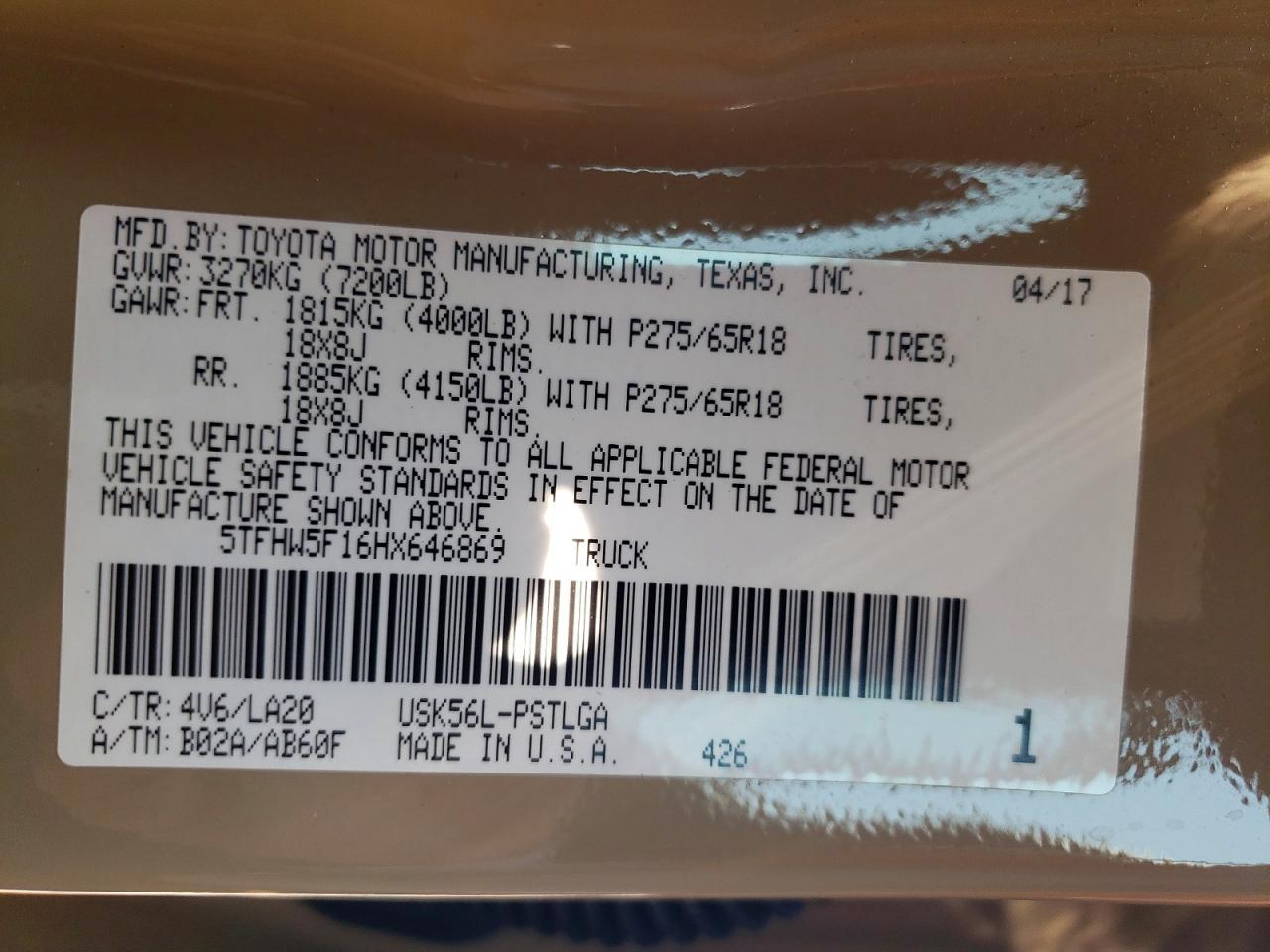 2017 Toyota Tundra Crewmax Limited