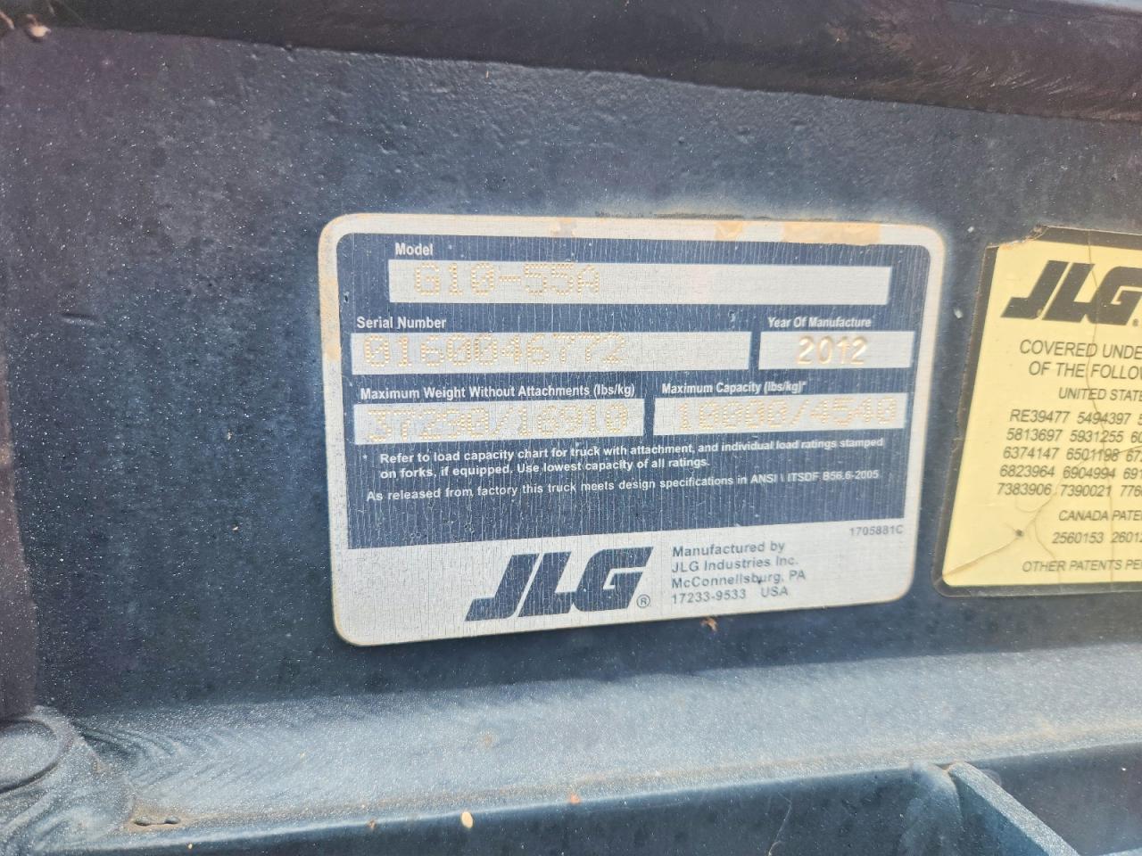 2012 JLG G10-55A Telehandler