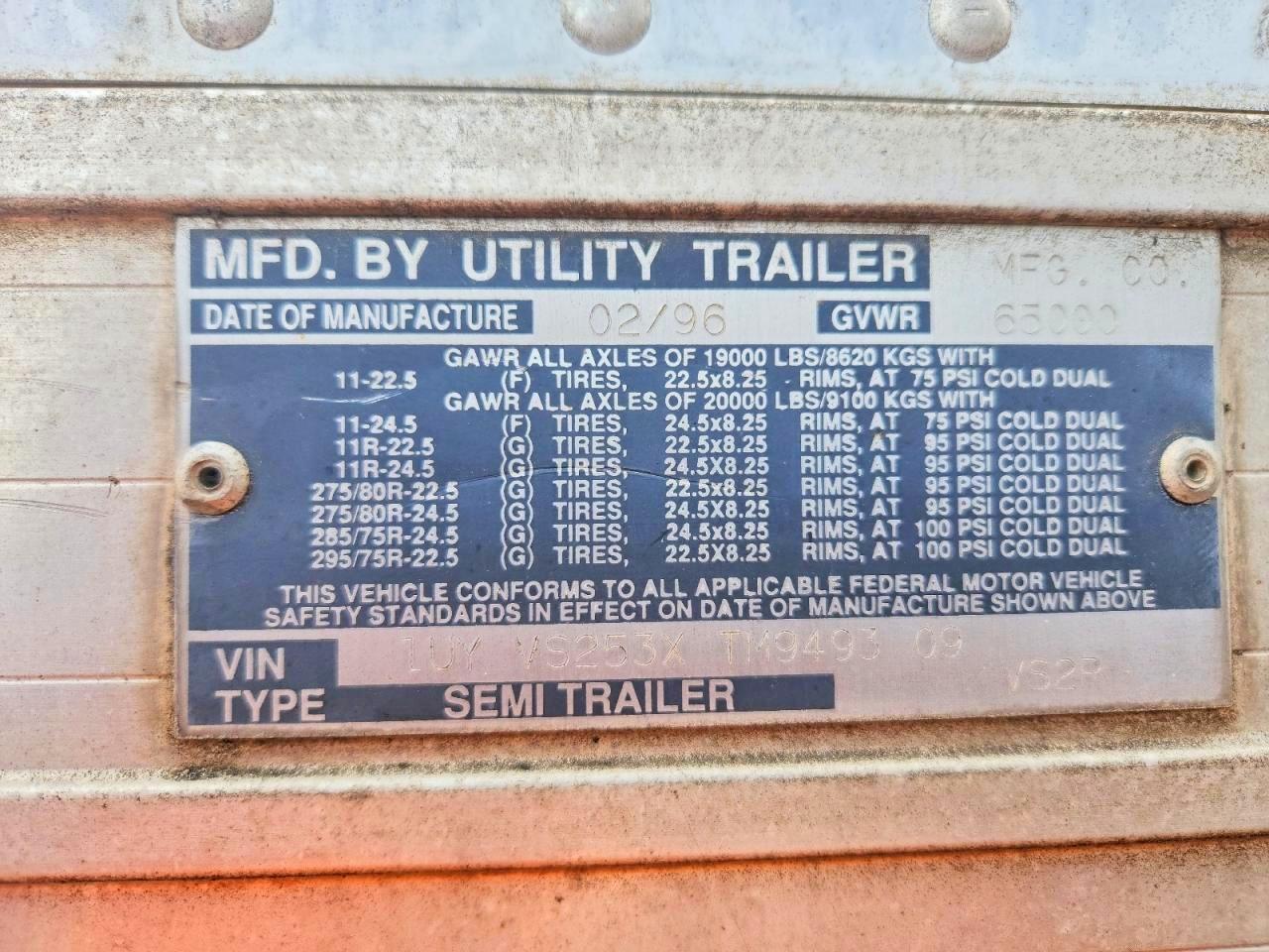 1996 Utility 53  Refrig