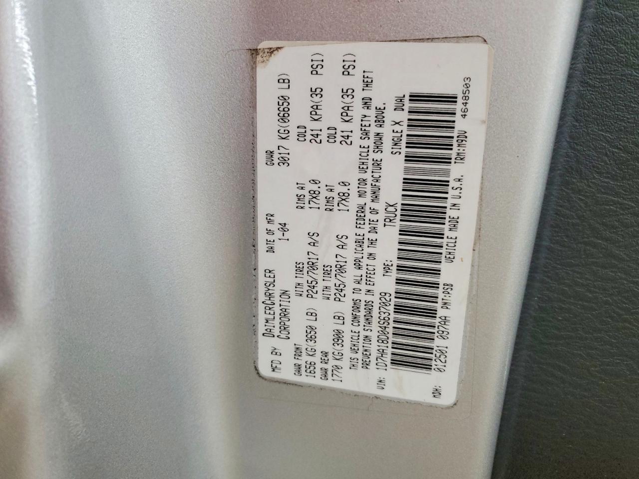 2004 Dodge RAM 1500 ST