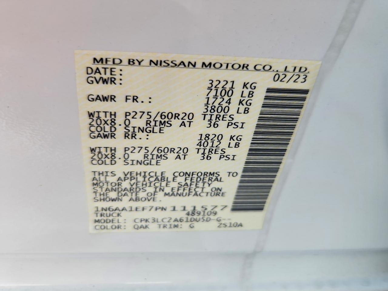 2023 Nissan Titan SV