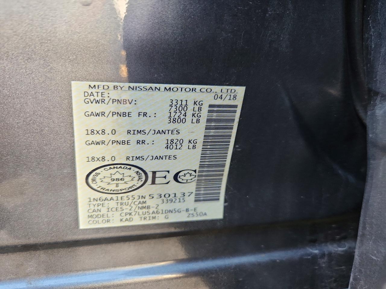 2018 Nissan Titan S