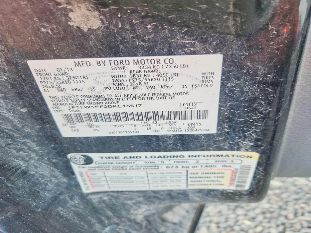 2013 Ford F150 Supercrew