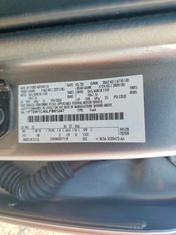 2020 Ford F150 Supercrew