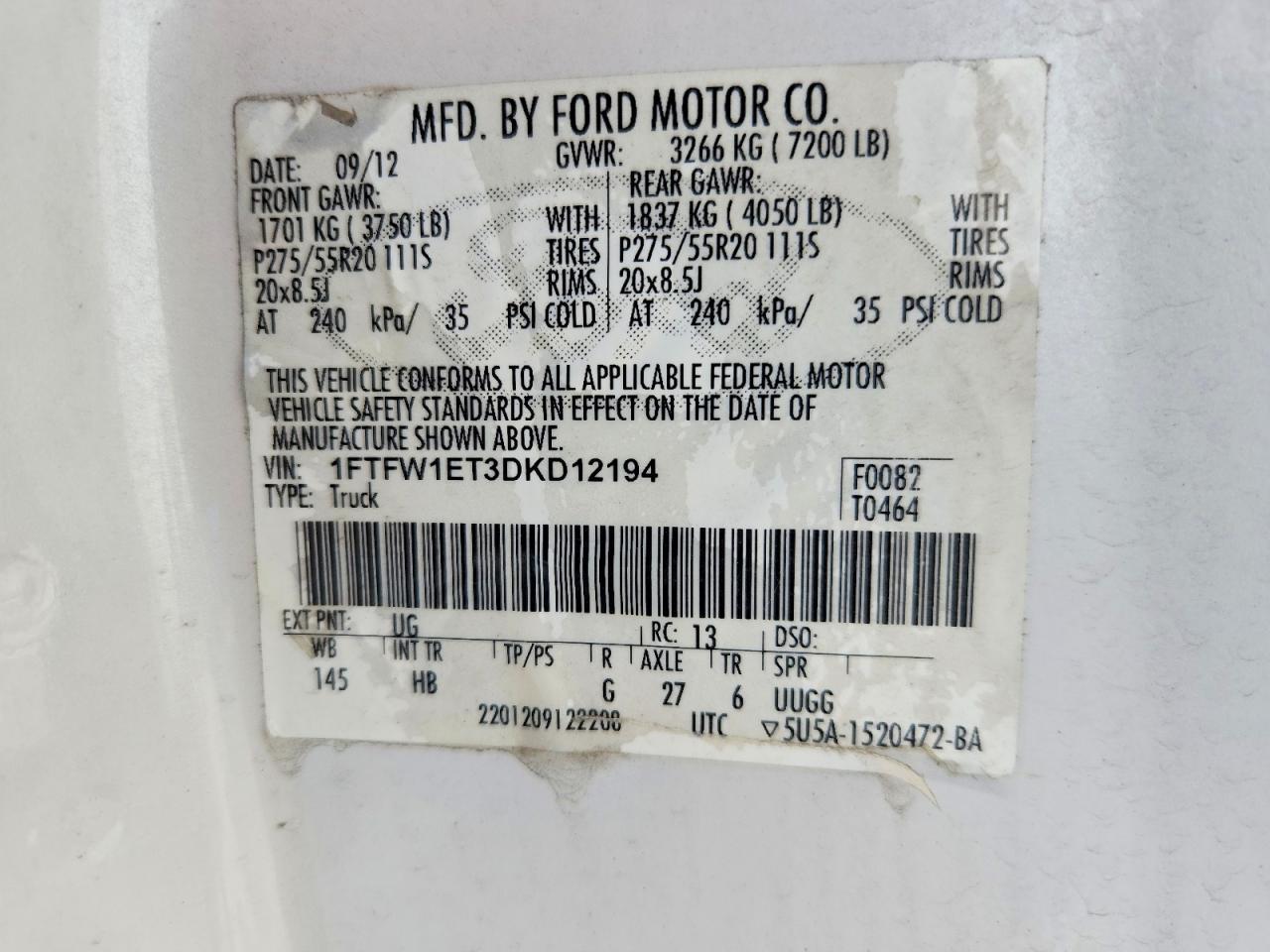 2013 Ford F150 Supercrew
