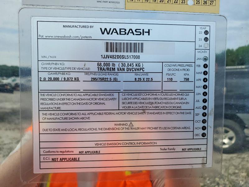 2025 Wabash Dry Van DRY Van