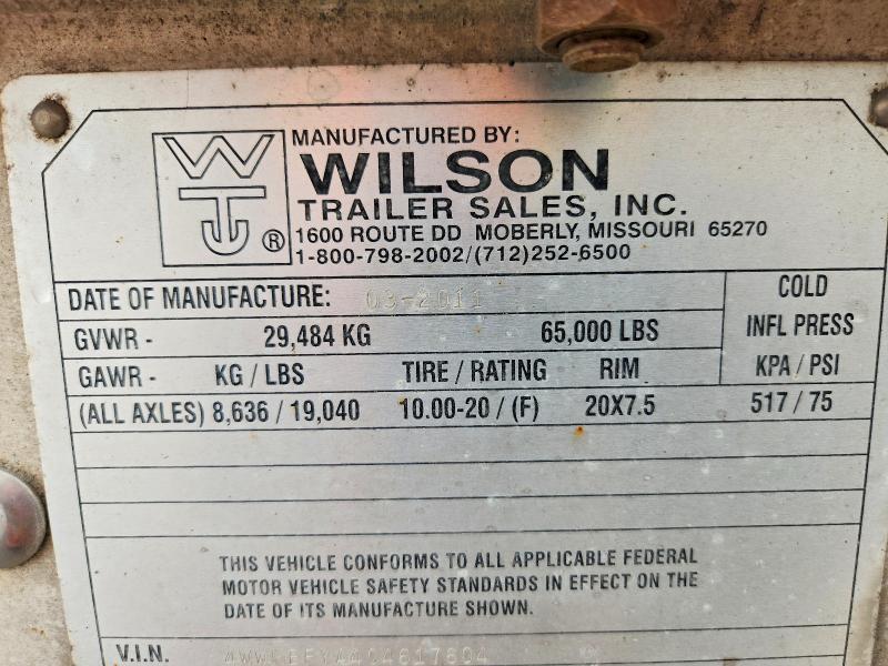 2012 Wilson Trailer 2012 Wilson DWH-501 Grain Trailer