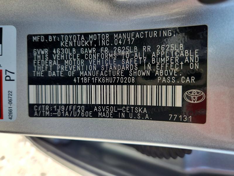 2017 Toyota Camry se