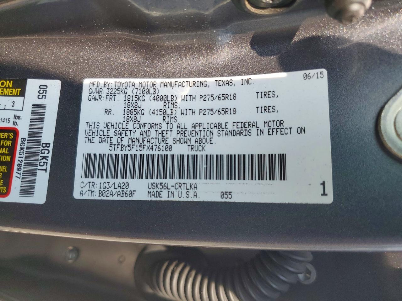 2015 Toyota Tundra Double Cab Limited