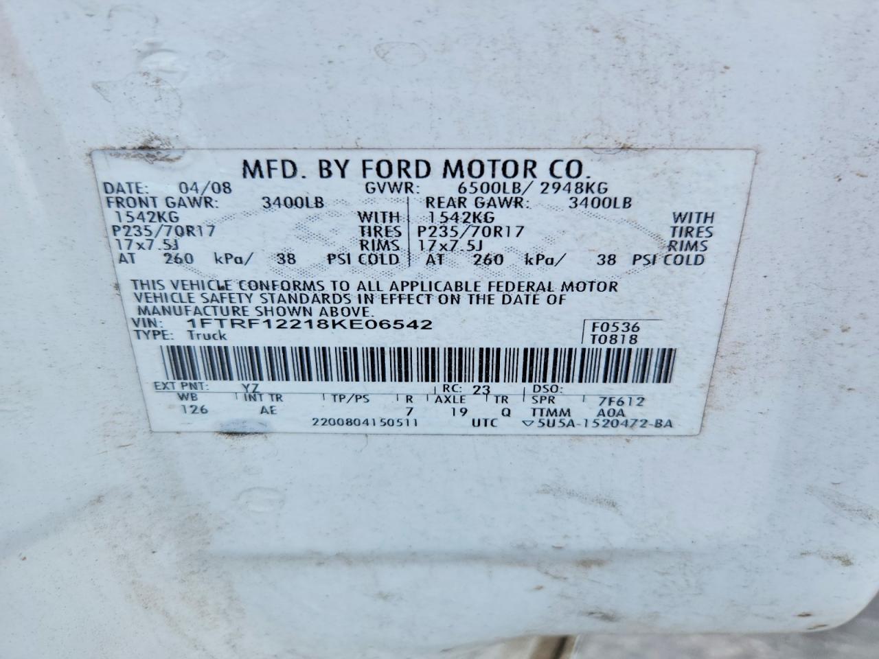 2008 Ford F150