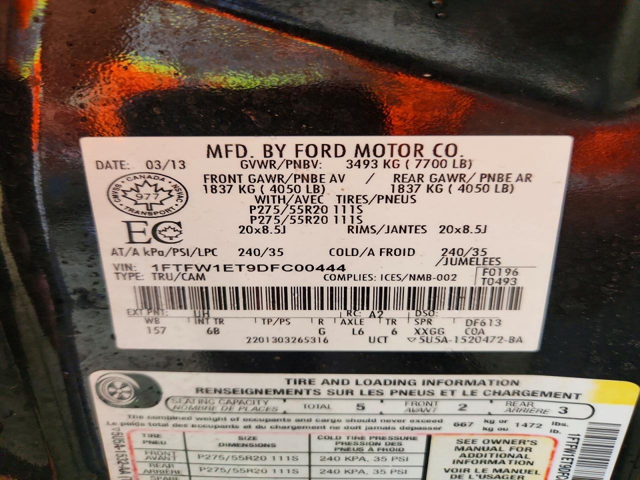 2013 Ford F150 Supercrew