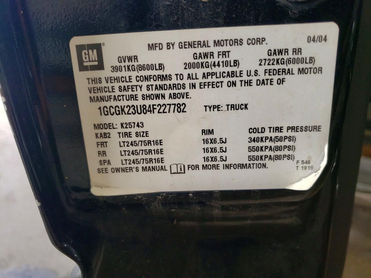 2004 Chevrolet Silverado K2500