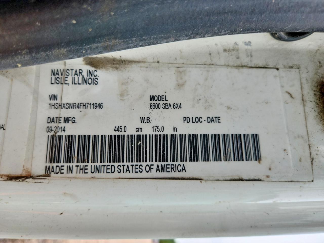 2015 International 8000 8600